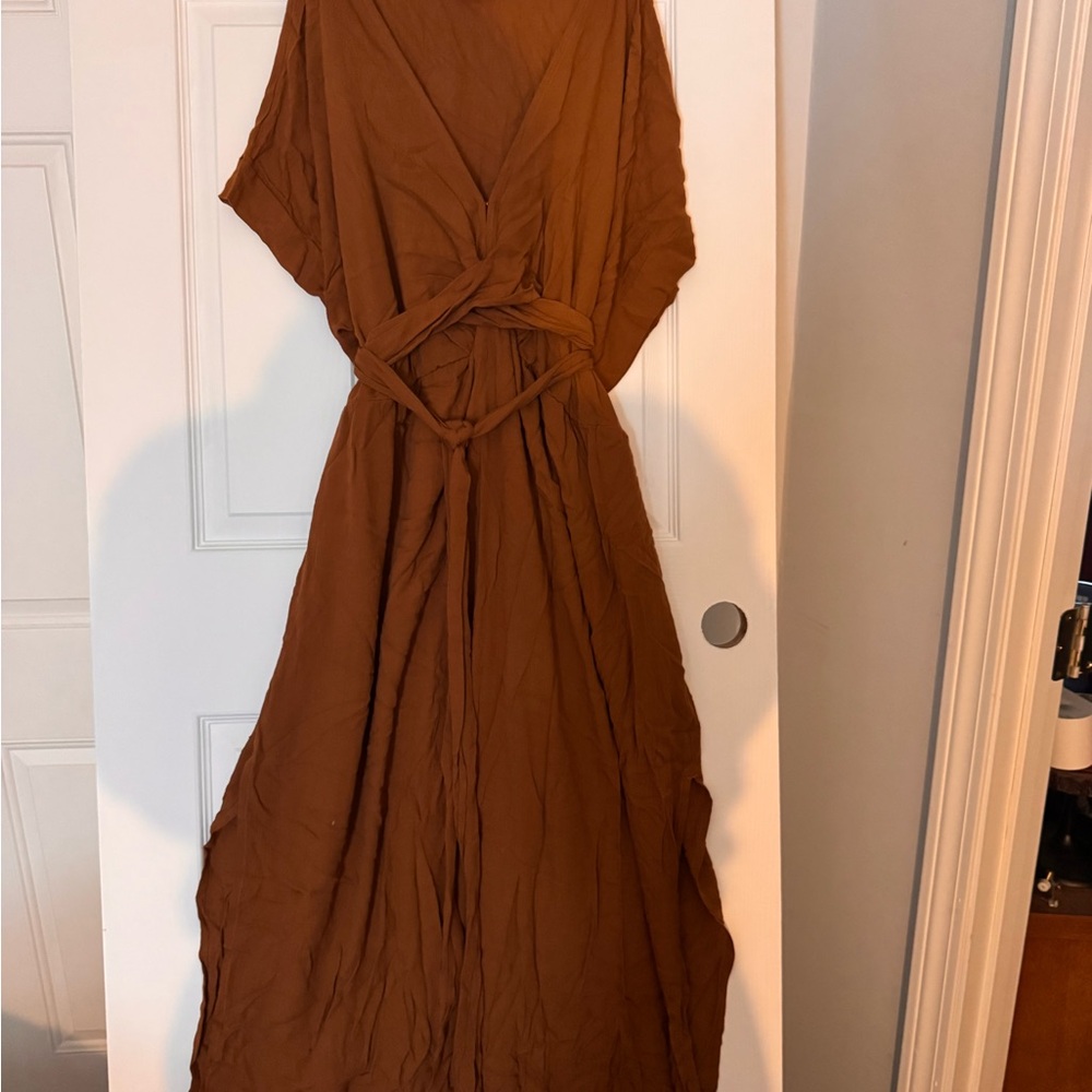 Folk Terracotta Maxi Dress